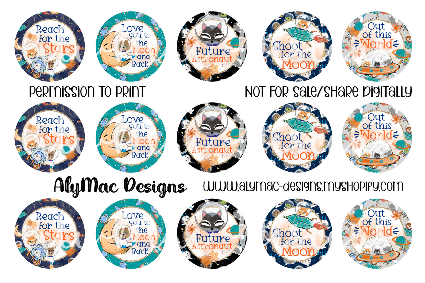 Astronaut Digital Bottle Cap Images
