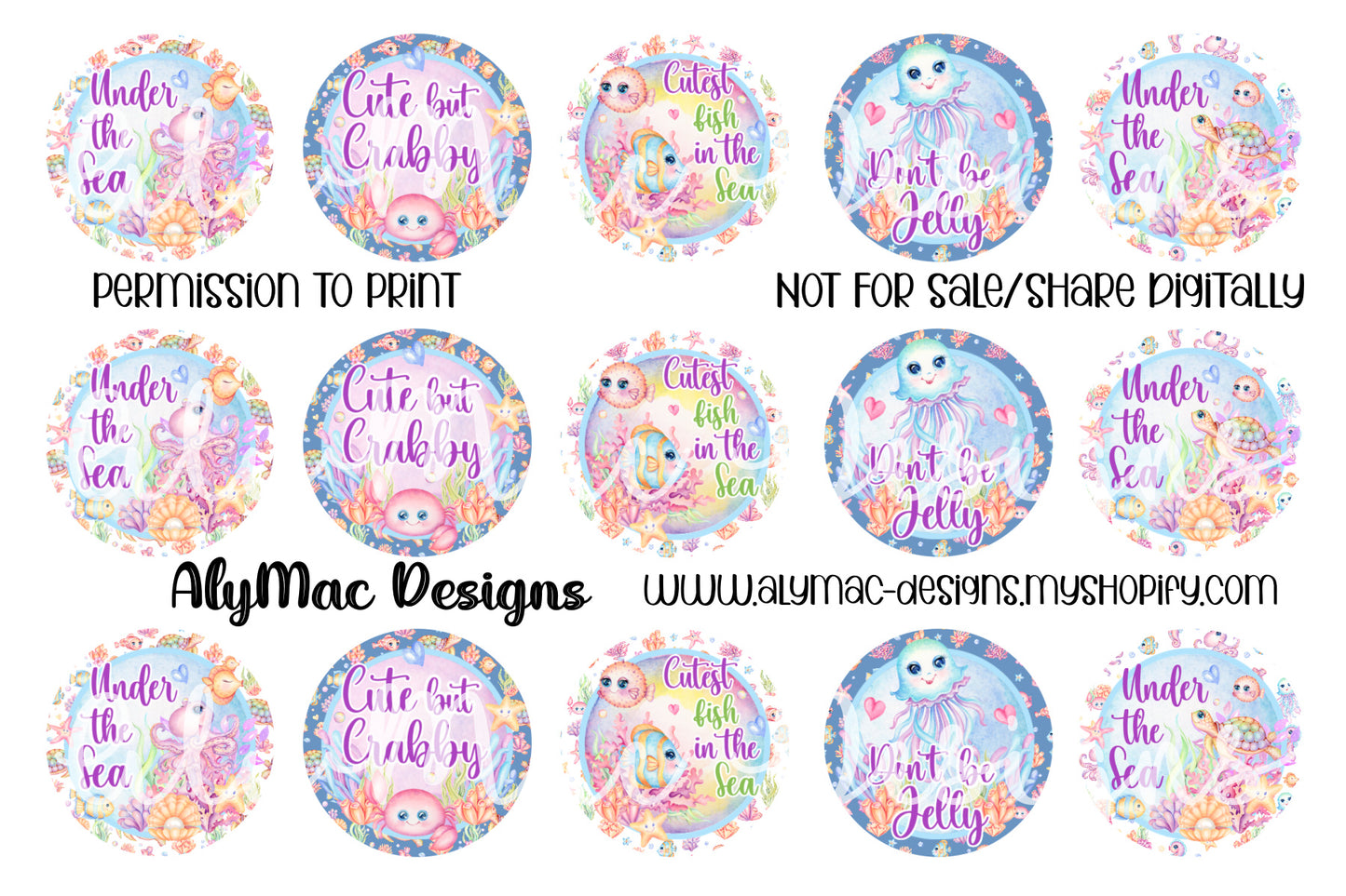 Sea Digital Bottle Cap Images