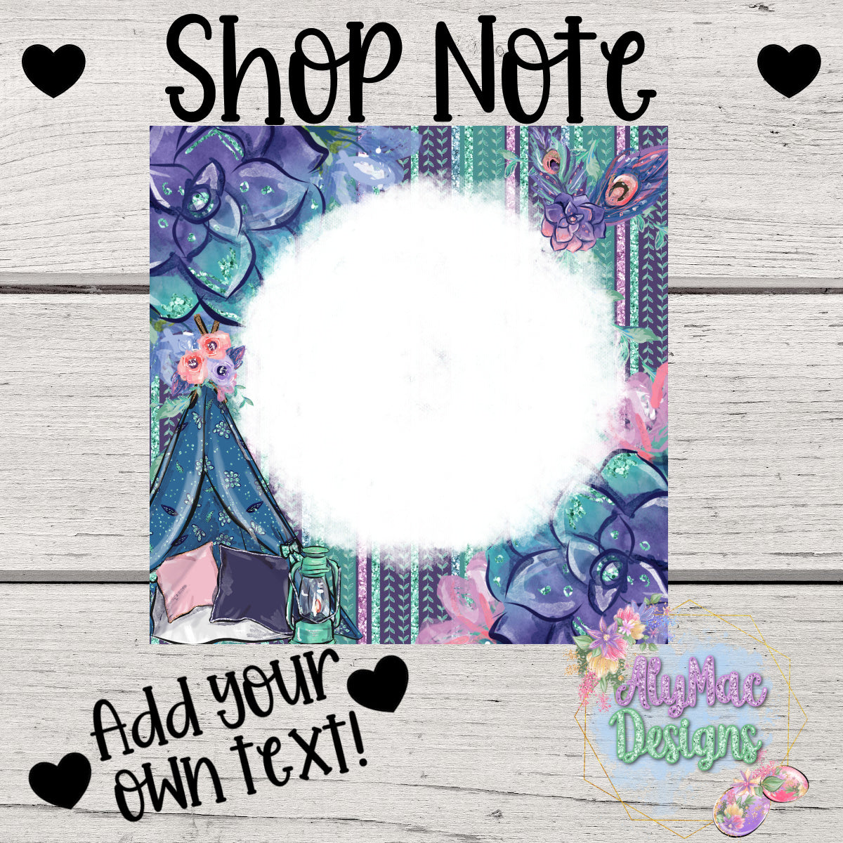 Succulent Editable Shop Announcement