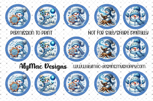 Blue Snowman