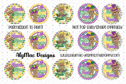 Mardi Gras Bears FREEBIE