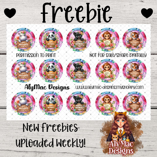 Mother's Day Animals FREEBIE