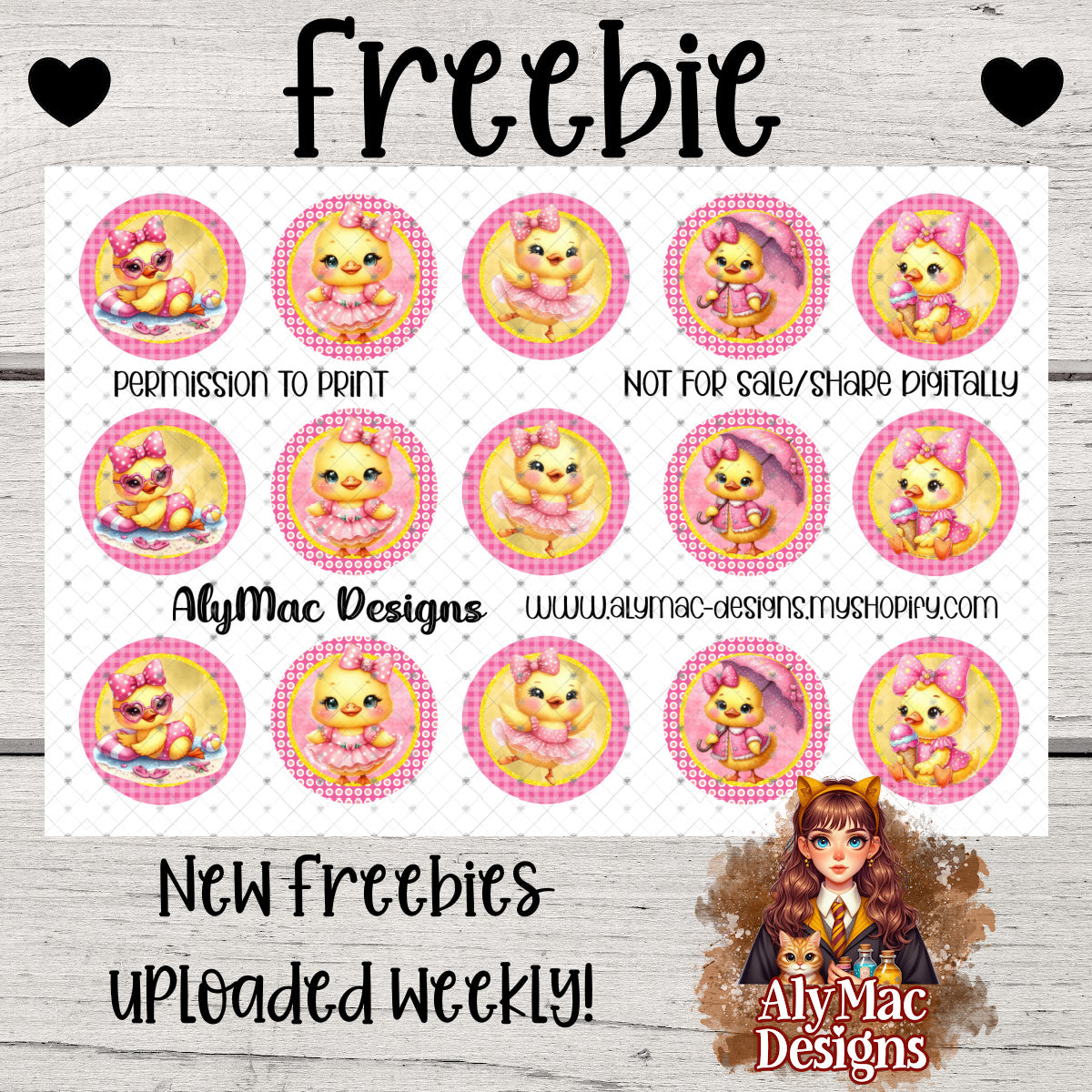 Pink Duckies FREEBIE