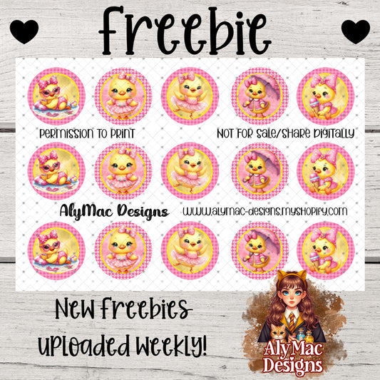 Pink Duckies FREEBIE