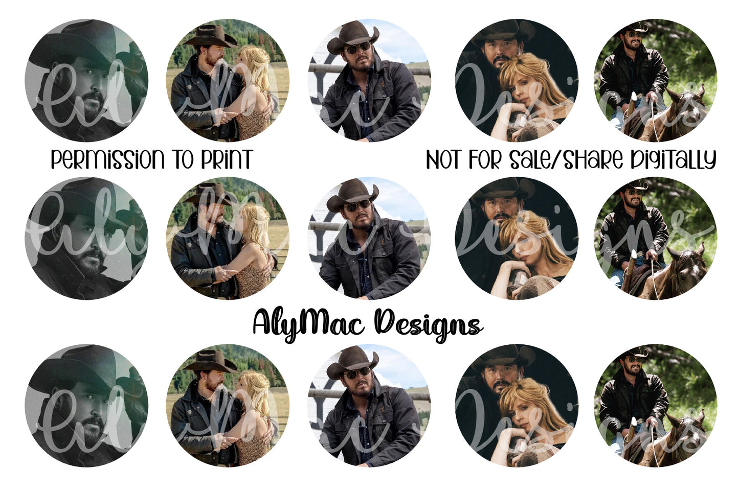 Cowboy Couple Bottle Cap Images