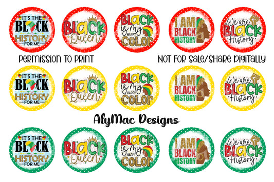 Black History Month Bottle Cap Images