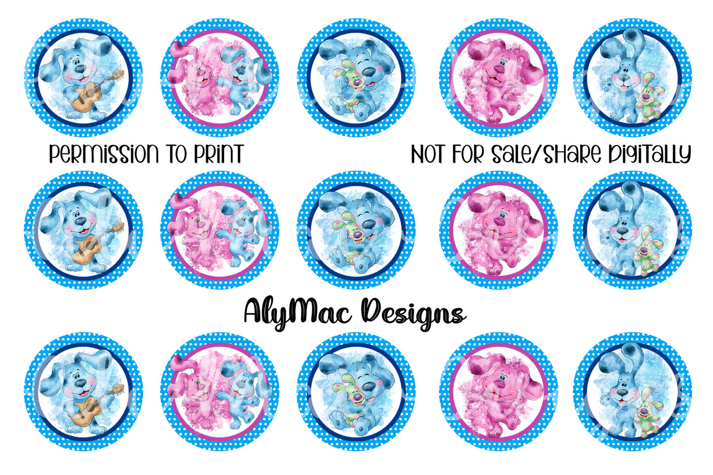 Doggie Friends Bottle Cap Images