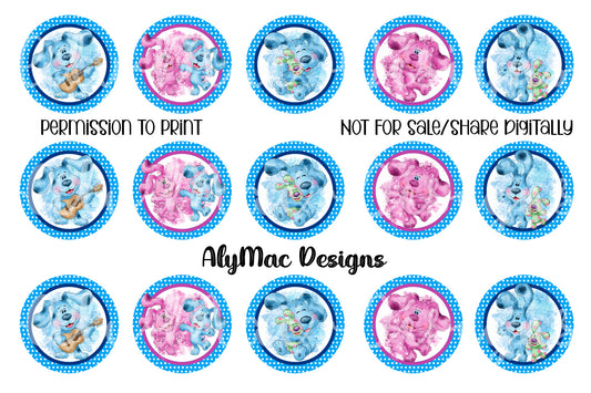 Doggie Friends Bottle Cap Images