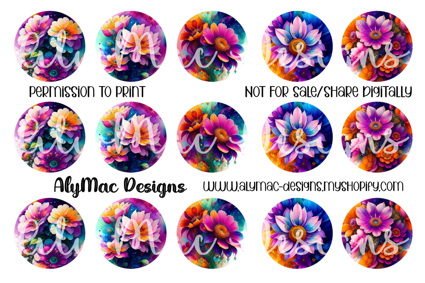 Floral Bottle Cap Images