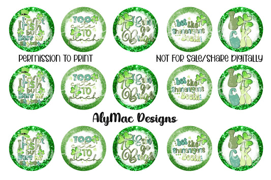 Shamrock Luck Bottle Cap Images