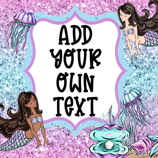 Mermaid Editable Shop Announcement