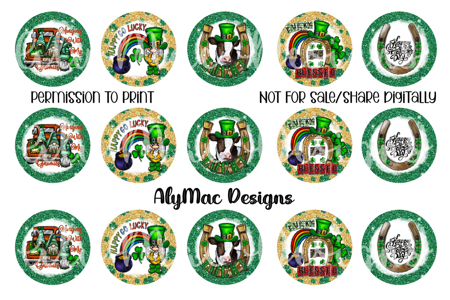 St. Patrick's Day Bottle Cap Images