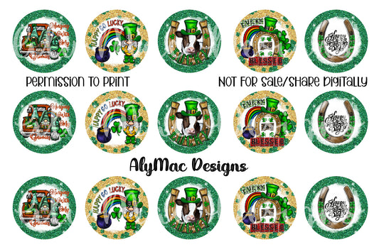 St. Patrick's Day Bottle Cap Images