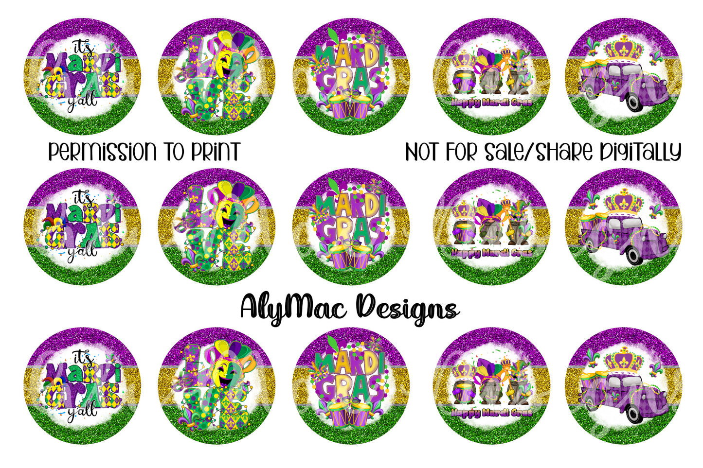 Mardi Gras Bottle Cap Images