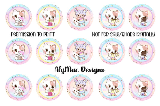 Cute Pastel Friends Bottle Cap Images