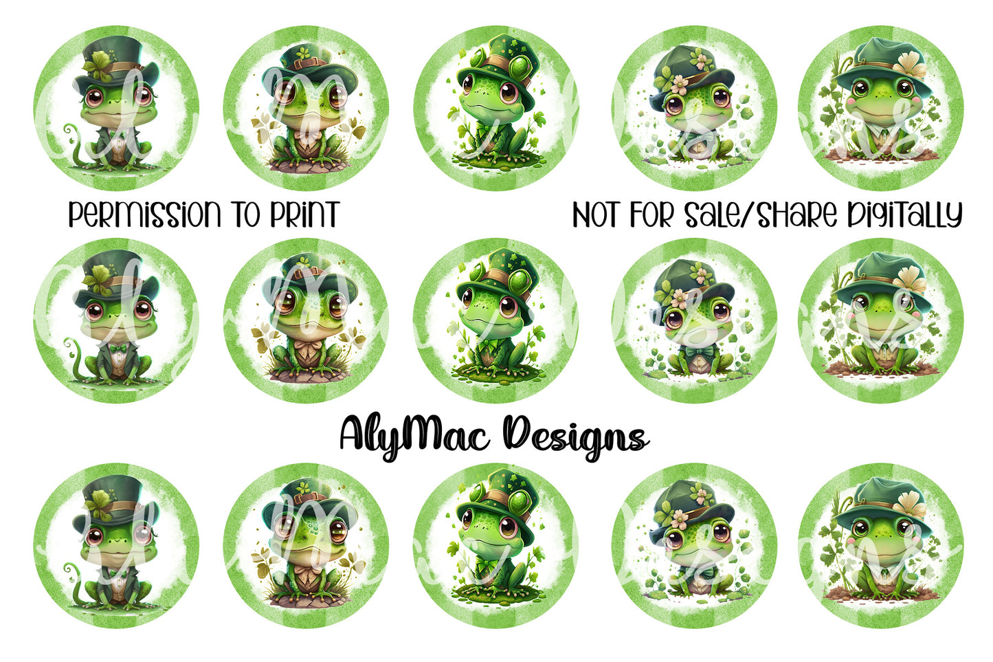 St Pattys Day Frogs Bottle Cap Images