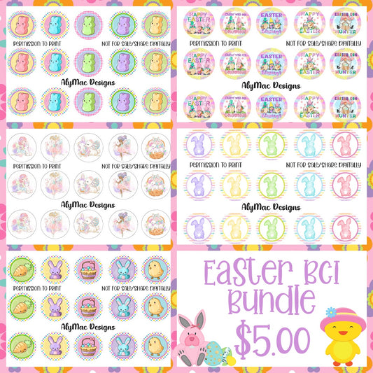 Easter Bottle Cap Image Bundle