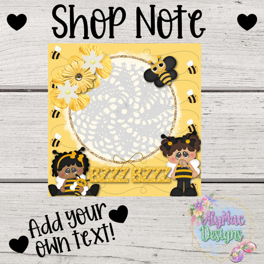 Bees Editable Shop Announcement