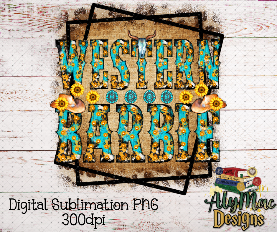 Western Barbie Digital Sublimation PNG File