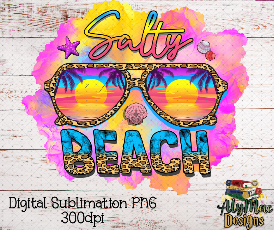 Salty Beach Digital Sublimation PNG File