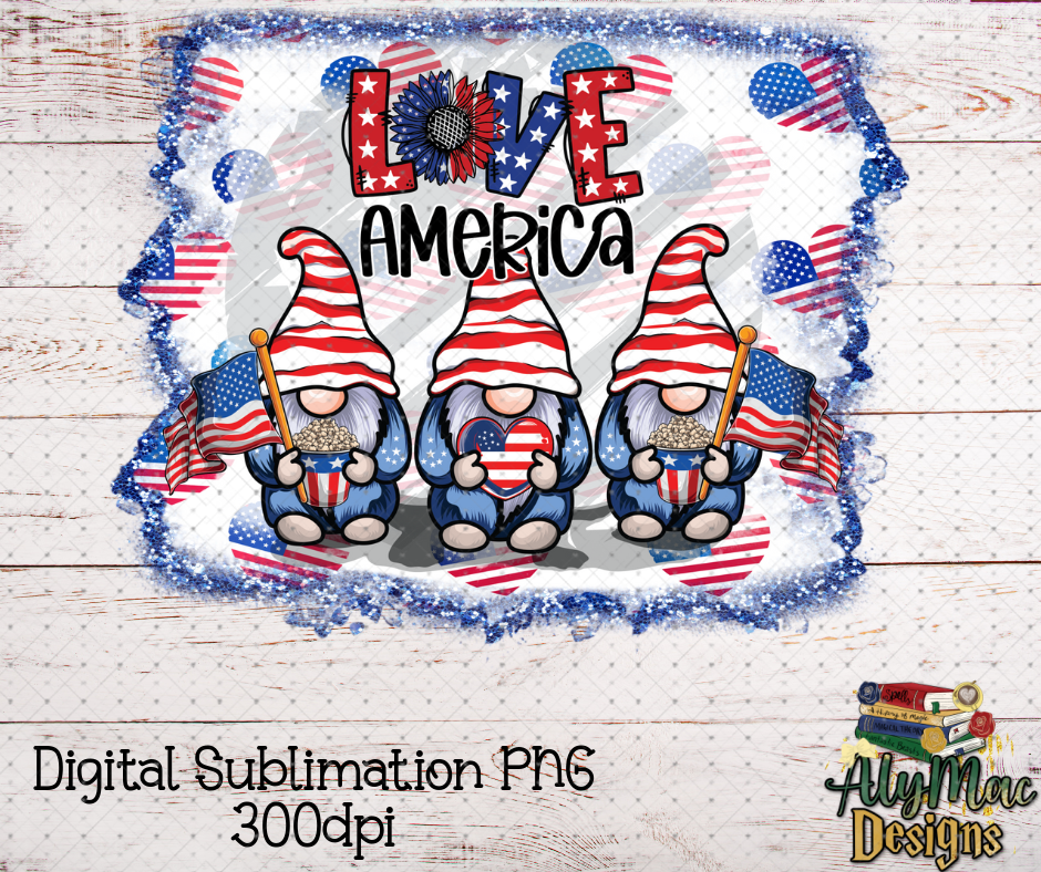 Love America Digital Sublimation PNG File