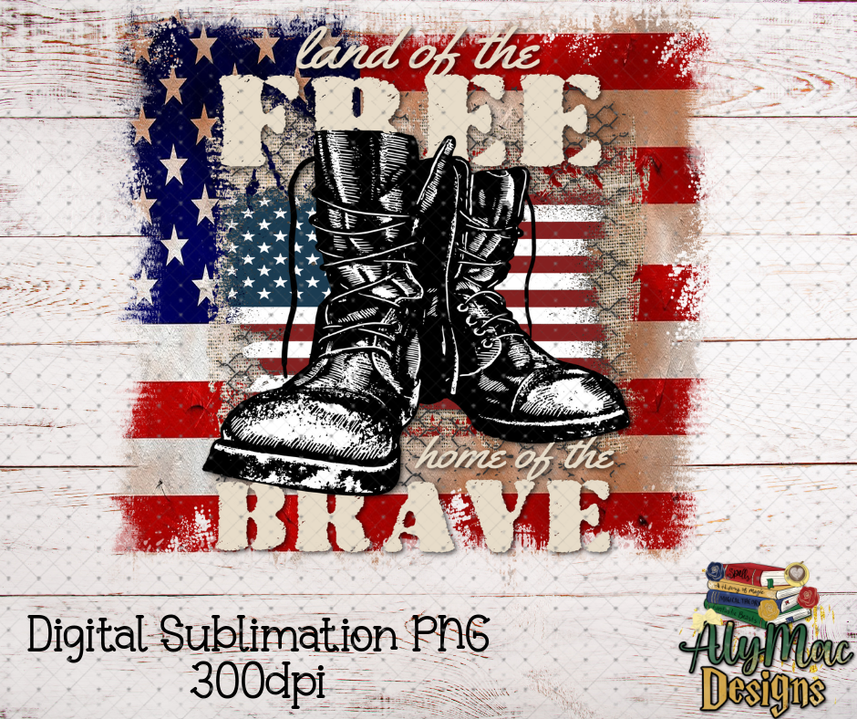 Land of the Free Digital Sublimation PNG File