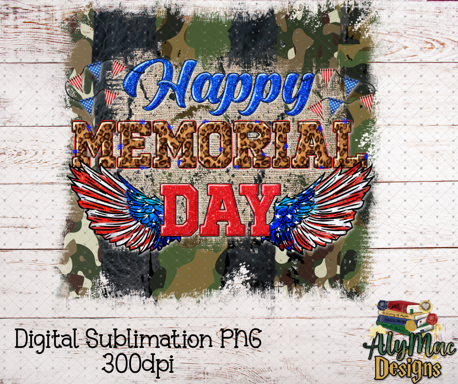 Memorial Day Digital Sublimation PNG File