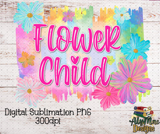 Flower Child Digital Sublimation PNG File