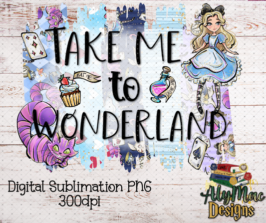 Wonderland Digital Sublimation PNG File